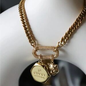 Gucci Gold Chain Necklace with Charms